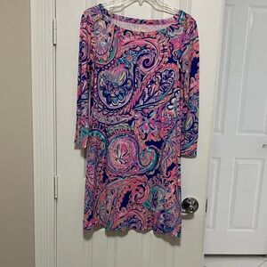 Lilly Pulitzer Vibrant Dress in Pink and Blue
